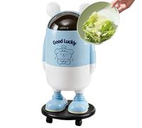 Genérico Kitchen Trash Can - ABS, 24.6in Funny Cartoon Waste Basket With Wheels & Lid | Large Capacity Anti-Tip Mobile Garbage Bin, Aesthetic Trash Can For Bathroom, Bedroom, Dorm, Office, RV, Hotel