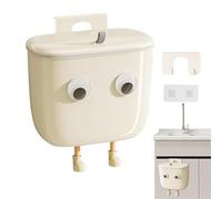 Genérico Kitchen Trash Can, Cute Bathroom Waste Basket with Lid for Easy Garbage Disposal, Fun Eyes and Legs Design for Wall Mount or Under Sink, Bedroom RV Bathroom Decoration