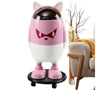 Genérico Kitchen Trash Can - Funny Cartoon Waste Basket With Wheels And Lid Large Capacity Cute Decorative Garbage Bin Trash Can For Kitchen Bathroom Bedroom Office