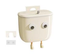 Genérico Kitchen Trash Can - Small Bathroom Garbage Bin for Waste Management, Fun Cute Basket with Eyes and Legs Decoration, Compact Organizer for Wall Mount Under Sink Bedroom RV 10.43 Inches