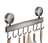 Genérico Kitchen Utensil Suction Hook, Heavy-Duty Cup Holder, Wall-Mount Organizer, 20 Kg Load Capacity, Space-Saving Storage Rack, Multi-Purpose Solution, Ideal para Bathroom, Bedroom, Kitchen