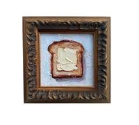 Genérico Kitchen Wall Decor Pictures, Buttered Toast Art, Mini Oil Print with Home Display, Apartment Art with Entryway Decor, Wall Picture for Staircase Lobby, Kitchen Arts for Home Workplace