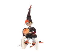 Genérico Kitchen Witches Dolls, Cute Girl Holding Pumpkin Figurines, Posable Seasonal Ornament for Holiday Decoration Bedroom Hallway Interior Festival Party Display 15.5x31.5x29cm