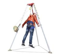 Genérico Kits anticaídas, Kit de trípode para Espacios confinados de 1200, 1800 y 2600 LB, Sistema de trípode de Rescate de Emergencia de aleación de Aluminio, Equipo de elevación, Herramientas de se