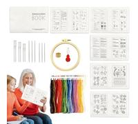 Genérico Kits de Bordado, Libros de Costura para Bordado Manual, Guía Interactiva para Crear Manualidades Reutilizables en Casa