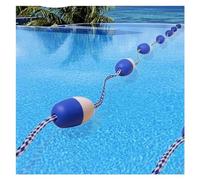 Genérico Kits de Cuerda divisoria de flotación de Seguridad para Piscinas: Carril de límite de Piscina Ajustable de 9 a 61 Metros con 2 Ganchos de Acero Inoxidable duraderos para Piscinas Interiores