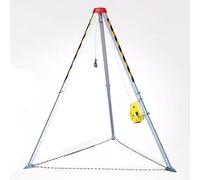 Genérico Kits de detención de caídas, trípode de Rescate con cabrestante de 1800 Libras de Aluminio, Kit de trípodes de extinción de Incendios para Espacios confinados con Soporte de Pata de 7 pies,