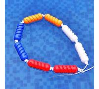 Genérico Kits de línea de flotación de Seguridad para Piscina con 2 Ganchos, cordón Flotante para Parque acuático para competiciones de natación, marcadores de Carril en Espiral Ajustables de 90 a 19