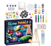 Genérico Kits Kits Rock Painting - Artesanía De Pintura De Piedra Para Su Hija Kit De Pintura De Brillo En Loscura Para Niños | Juego De Arte De Piedra Stone Pintar Art Set Kit