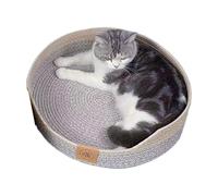 Generico Kitten Beds, Cat Sleeping Mats, 19.69x19.69x5.91 Inches Warm Cotton Rope Scratcher & Plush Surfaces, Washable Pet for Lounger, Donut Cushion, Indoor Bed to Small Dogs and Cats
