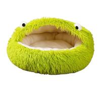 Genérico Kitten Cave Bed - 23.62x23.62in Velvet Pet Bed, Soft Mattress, Semi Closed Anti Shake Design | Large Cat Cave For Multiple Cats Dogs Rest Sleep Nap Indoor Lounger Comfort Use