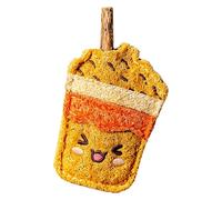 Genérico Kitten Chew Toys - Milk Tea Cup Shaped Loofah Pet Play Accessories for Teething | Natural Fiber Texture with Interactive Hanging Design, Bite Training Toy for Enrichment Exercise