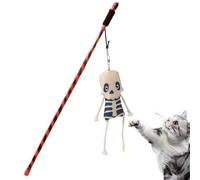 Generico Kitten Jugar Juguete, Juguete Con Stick De Juego, Plumado De Calabaza De Halloween, Calabaza Para Gatos, Primavera Para Gatitos, Gato De Halloween Que Toma En El Juguete
