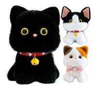 Genérico Kitten Plush Toy - Bell Design Cute Cat Plush Desktop Decoration & Cuddling | Soft Stuffed Animal Toy Kids, Girls, Boys, Pet Lovers |Birthday, Easter Gift For All Ages