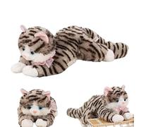 Genérico Kitten Stuffed Animal - Realistic Cat Plush Toy, Cute Kitty Plush Doll For Kids Adults Collectors, Soft Animal For Bedroom Living Room Sofa Decor, Funny Cat Stuffed Toy Gift