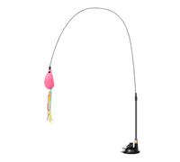 Genérico Kitten Teaser Pole, Suction Cup Wand, Interactive Cat Toy with Flexible Rod, Play Device for Living Room Apartment Corner, Pet Exercise Accessory, Fun Engagement Tool for Home Alone Time