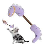 Genérico Kitten Teething Toys, Little Dinosaur Plush Cat Toy, Interactive Puzzle with Bells, Pet Chew Ball and Teething Sticks, Indoor Entertainment for Cats, Soft Durable Plush for Playtime