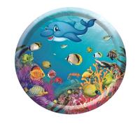 Genérico Kitten Water Sensory Play Mats, Inflatable Pet Cooling Bed with Aqua, 41.34 Inch Lightweight & Portable Design, Round Aquatic Plays Mat for Small Dogs Guinea Pigs Cats and Rabbits