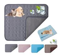 Genérico Kittra Cooling Mat for Cats, Cool and Healthy Cooling Bed for Cats, 3 Layer System Instant Cool Non Slip Kittra Pad Protect Your Pet from Silent Heat Danger (Grey, Large)