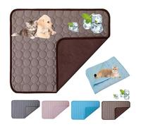 Genérico Kittra Cooling Mat for Cats, Cool and Healthy Cooling Bed for Cats, 3 Layer System Instant Cool Non Slip Kittra Pad Protect Your Pet from Silent Heat Danger (Brown, Large)