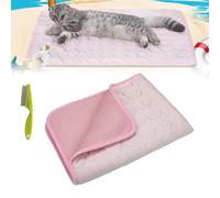 Genérico Kittra Cooling Mat for Cats, Cooling Mat Indoor, 3 Layer System Instant Cool, Comfortable and Breathable Cooling Bed for Cats, Protects from Heat (Pink,X-Small)