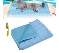 Genérico Kittra Cooling Mat for Cats, Cooling Mat Indoor, 3 Layer System Instant Cool, Comfortable and Breathable Cooling Bed for Cats, Protects from Heat (Blue,Medium)