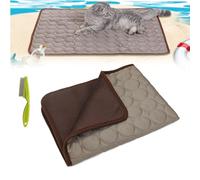 Genérico Kittra Cooling Mat for Cats, Cooling Mat Indoor, 3 Layer System Instant Cool, Comfortable and Breathable Cooling Bed for Cats, Protects from Heat (Brown,X-Large)