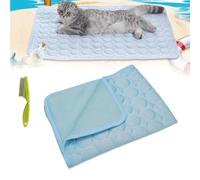 Genérico Kittra Cooling Mat for Cats, Cooling Mat Indoor, 3 Layer System Instant Cool, Comfortable and Breathable Cooling Bed for Cats, Protects from Heat (Light Blue,Medium)