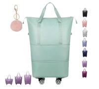 Genérico Klarson Expandable Bag with Wheels,klarson Travel Bag,Collapsible Luggage with Wheels, Foldable Without Handle Bag (Green)