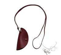Genérico Kleine Leder Brusttasche - Kopfhörertasche | PU Leder Mini Mit Halsband, Verschleißfester Schlüsselhalter Und Münzbörse Für Reisen Und Shopping, Modisches Damen Accessoire