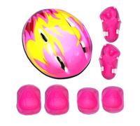 Genérico Knee Pad Set - Safety Helmet for skating | Resistant Shell with Breathable Mesh Lining & Adjustable Elastic Straps for Biking Rollerblading Scootering and Skateboard Training