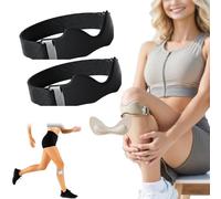 Genérico Knee Strap, Silicone Patellar Tendon Support Strap, Essentials, Adjustable Knee Brace, for Knee Pain Knee Brace Running Basketball Hiking (Black*2)