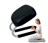 Genérico Kneeling Stool - 18 Inch Natural Wood Support for Deep Breathing Zen Practice, Spinal Alignment Pedestal with Padded Cushion, Mindfulness Seat for + Daily Devotional Correction Pilates Class