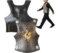 Generico Knight Costume - Kids Medieval Knight Dress Up, Historical Cosplay Outfit, Lightweight Educational Apparel | For Travel Bonfire Events Halloween Character Party Easy Wear Design Uses