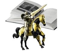 Genérico Knight Figure - Collectible Assembly Required Multi-Jointed Movable Action Figure of Medieval, Fully Poseable Articulated To Dynamic Display | For Bedroom, Living Room, Office