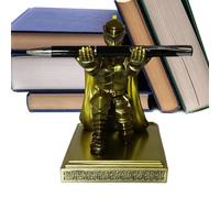 Genérico Knight Pen - Holder For Stationery | Medieval Tabletop Decoration & Stand Desk Organizer, Silver Figurine For Students, Teachers, Writers And Authors