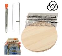 Genérico Knit Patch Looms Kit,Mini Portable Patch Darning Looms Kit,Wooden Quickly Sewing Repair Patchwork Weaving Tool Set for Beginners,Small DIY Weaving Art Craft (28 Hooks)