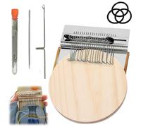 Genérico Knit Patch Looms Kit,Mini Portable Patch Darning Looms Kit,Wooden Quickly Sewing Repair Patchwork Weaving Tool Set for Beginners,Small DIY Weaving Art Craft (21 Hooks)