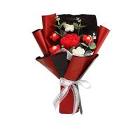 Genérico Knitted Bouquet - Everlasting Floral Arrangement for Gifting | Soft Cotton Weave with Vibrant Pigment & Ribbon Wrap for Valentine, Spring, Wedding and Celebration