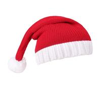 Genérico Knitted Christmas Hat - Knitted Santa Hat, Red Christmas Beanie | Winter Beanie For Holiday Festival Party Family Winter Celebration Indoor Outdoor Costume