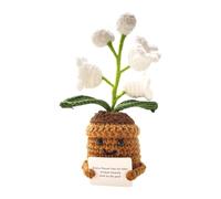 Genérico Knitted Flower Lantern - Textil Tabletop Botanical Lighting Piece, Craft Art Ornament | Ambient Radiance Detail, Cosy Evening, Living Room Night Setting, Festive