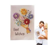 Generico Knitted Greeting Card - Artistic Handcrafted Festival Card, Decorative Crochet Design with Writable Area, Ideal for Parents, Teachers, and Loved, Thoughtful Keepsake for Special Occasions