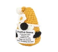 Generico Knitted Positive Gnome,Knitted Gnome With Inspirational Card - 9cm/3.54inch Positive Knitted Toy, Cute Home Desk Decoration For Sofa, Bedside, Desk