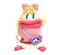 Genérico Knitted Sausage Mouth Bag 15x31cm Handmade Cute Shoulder Bag With Strap, Stylish Knitted Design, Lightweight Handbag For Mobile Phone, Keys, Cards, And Small Essentials, Casual Daily Use