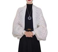 Genérico Knitted Shawl Coat Women's Lightweight Slouchy Knit Cover-Up Fashion Hollow Out Knitted Shawl Coat Cardigans for Women (C,one_size)