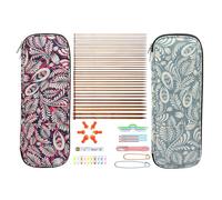 Genérico Knitting Needle Set Wood - Knit Scissors Yarn Thread,13.7in Wood Needles Knitting Set For Beginner | Adult Women Grandma Men Yarn Thread Quilting Weaving Crafts Kniting, 40x15.5x2.5cm