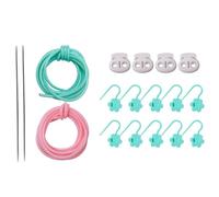 Generico Knitting Stitches Holder, Cord Stitching Marker, Anti-Slip Knitting Needle Stopper, Unraveling Prevention Kit for Crocheting, Scrapbooking, and Crafts, Stainless Steel, PVC