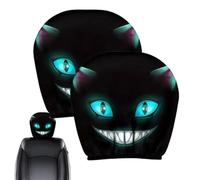 Genérico Kopfstützen Überzug | Auto Sitz Schutz | Lustiger Kopfstützenbezug Set | 2-Teilig für PKW Geländewagen Lastwagen Limousine Fahrzeuge Halloween Spaß Auto Innenraum Dekoration