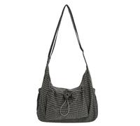 Genérico Korean Style Plaid Casual Shoulder Bag Cotton Quilted Fabric, Lightweight Checkered Crossbody Bag with Adjustable Strap,Korean Style Plaid Crossbody Bags (Green)