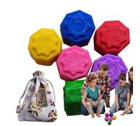 Genérico Korean Traditional Jack Game - Pebbles Stone Set, 15pcs Durable with Vivid Colors for Hand-Eye Coordination Family Travel Games Educational Toy for Adults Kids Indoor Outdoor Fun Play